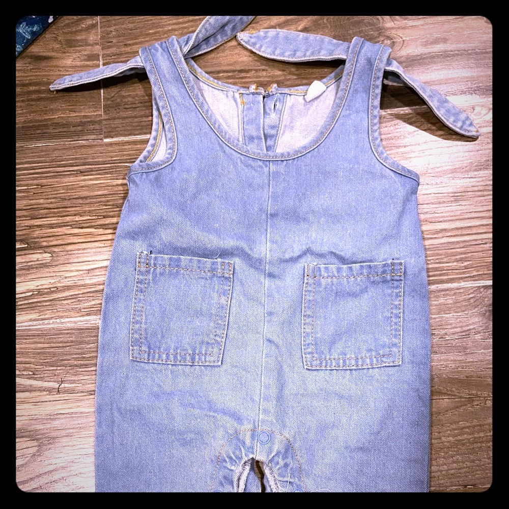 Denim baby romper